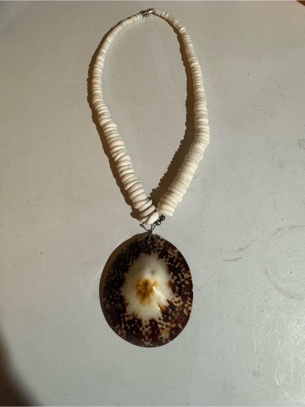VTG Hawaiian Opihi & Paku Shell Victorian Necklace